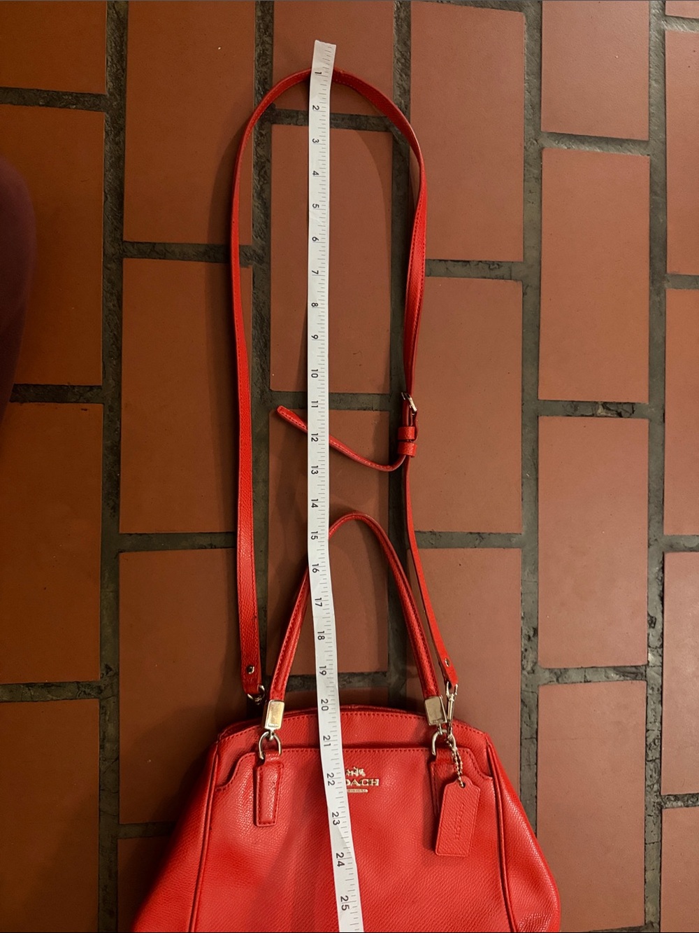 Coach Red Leather Women's Bag - Picture 8 of 8